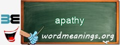 WordMeaning blackboard for apathy